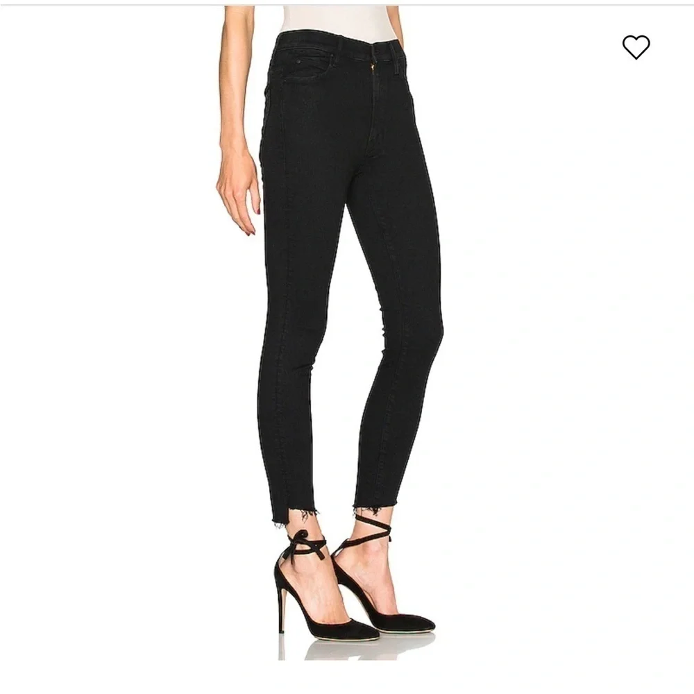 Mother stunner zip ankle step gray not guilty black jeans . Size 25. - Picture 2 of 15